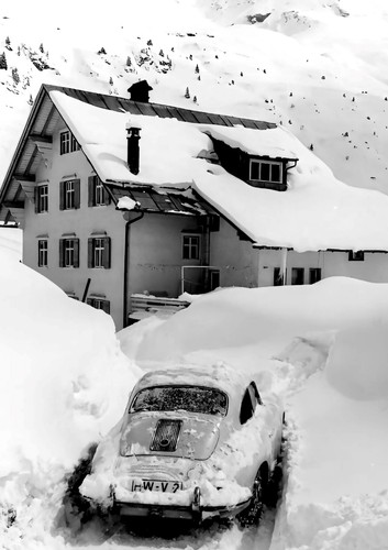 Vintage snow covered - vintage, and