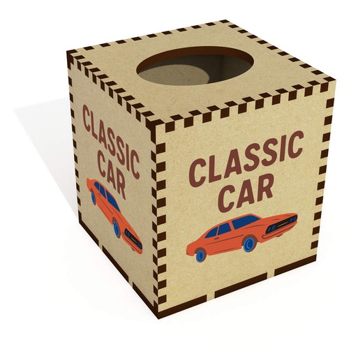 Classic car with slogan - car,